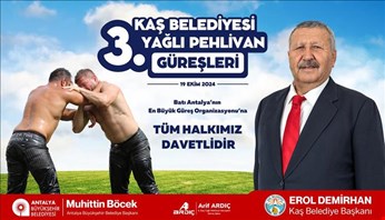 3. Kaş Belediyesi Yağlı Pehlivan Güreşleri’nde geri sayım başladı