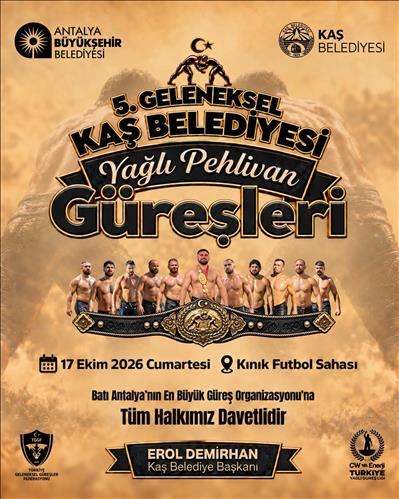 Kaş Belediyesi Yağlı Güreşleri 17 Ekim’de yapılacak